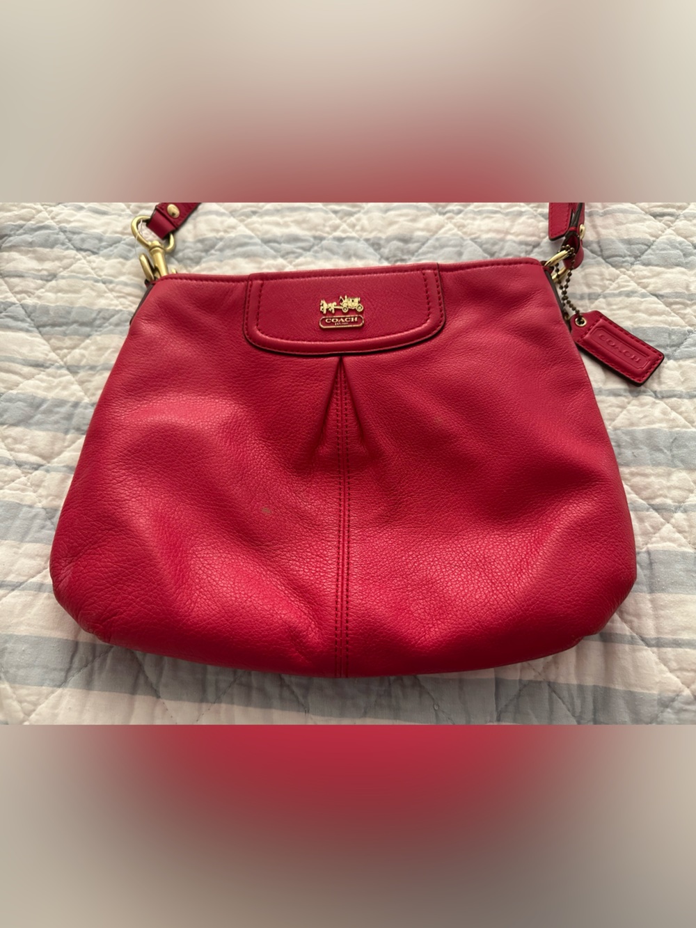 Vintage Coach Ashley Pink
Leather Crossbody HandBag Purse